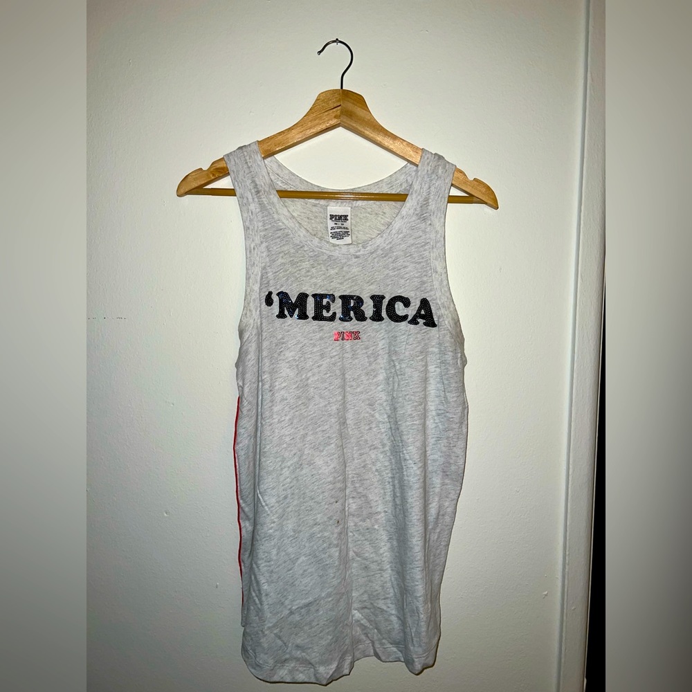 VS PINK ‘Merica 4th of July Tank Top